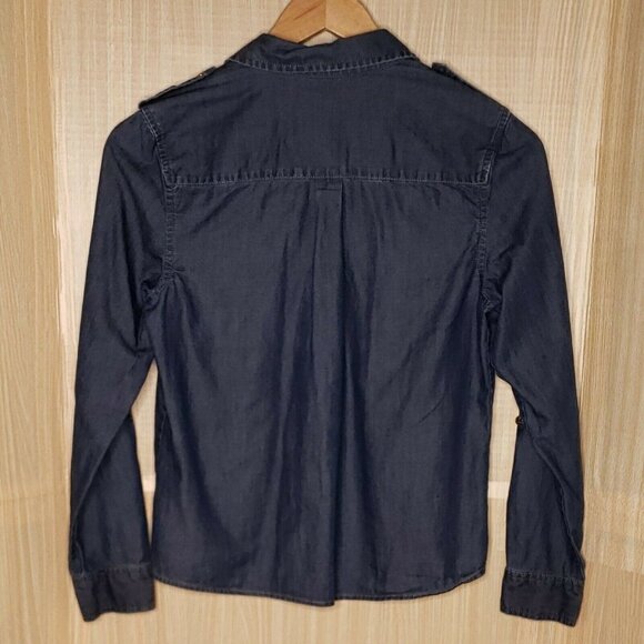Jones New York Jeans Denim Petite Button Down - Picture 2 of 7